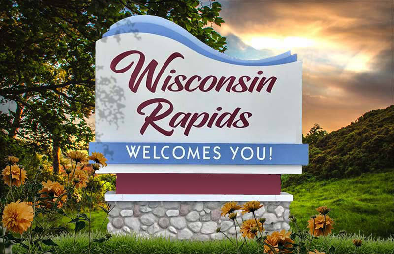 Wisconsin Rapids Welcome Sign